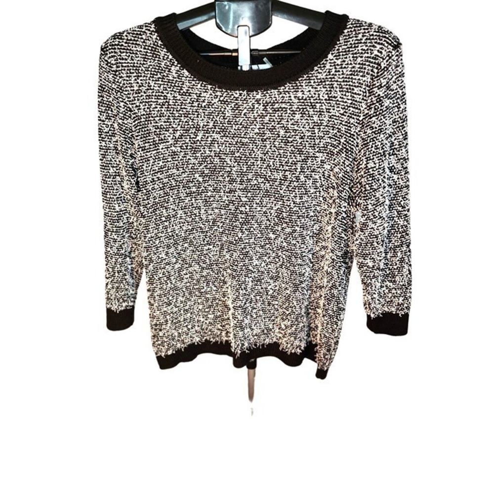Calvin Klein Black White Lightweight Pullover Sweater Size Small